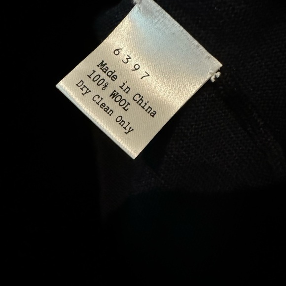 6397 Extra Fine Merino Wool V Neck Sweater Dress Navy Blue Size XS EUC - Picture 7 of 7